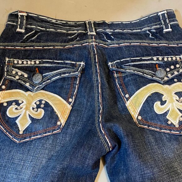 Y2K Riflessi Designer Jeans – W34 L32 - Picture 7 of 8